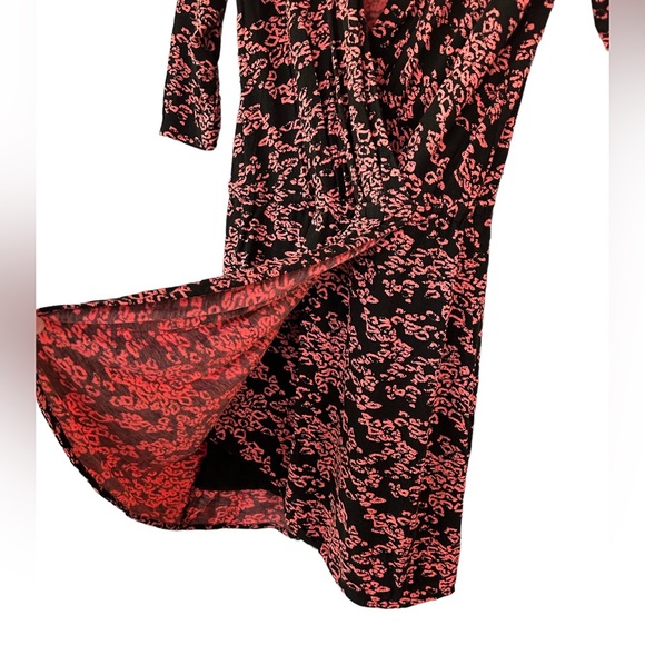 Plenty by Tracy Reese Faux Wrap Dress Size P 3/4 Sleeve Elastic Waist - Picture 2 of 6